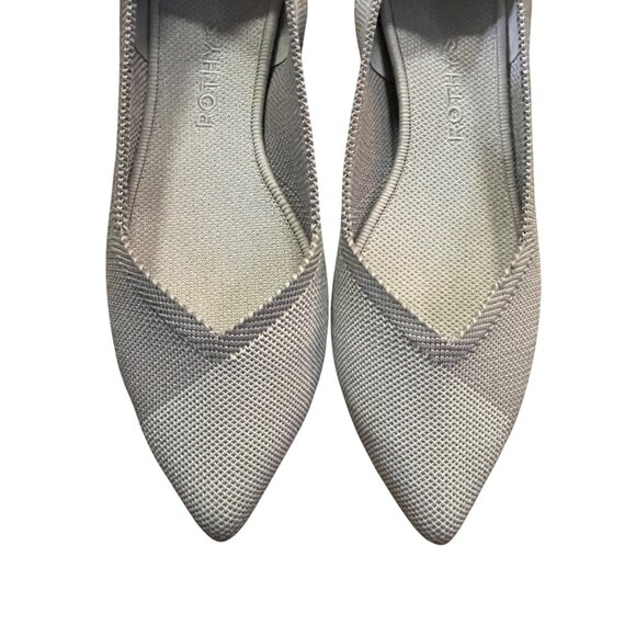 Rothy’s Pointed Flats Women’s 10.5 Gray Blue Trim Knit Used - Picture 14 of 14